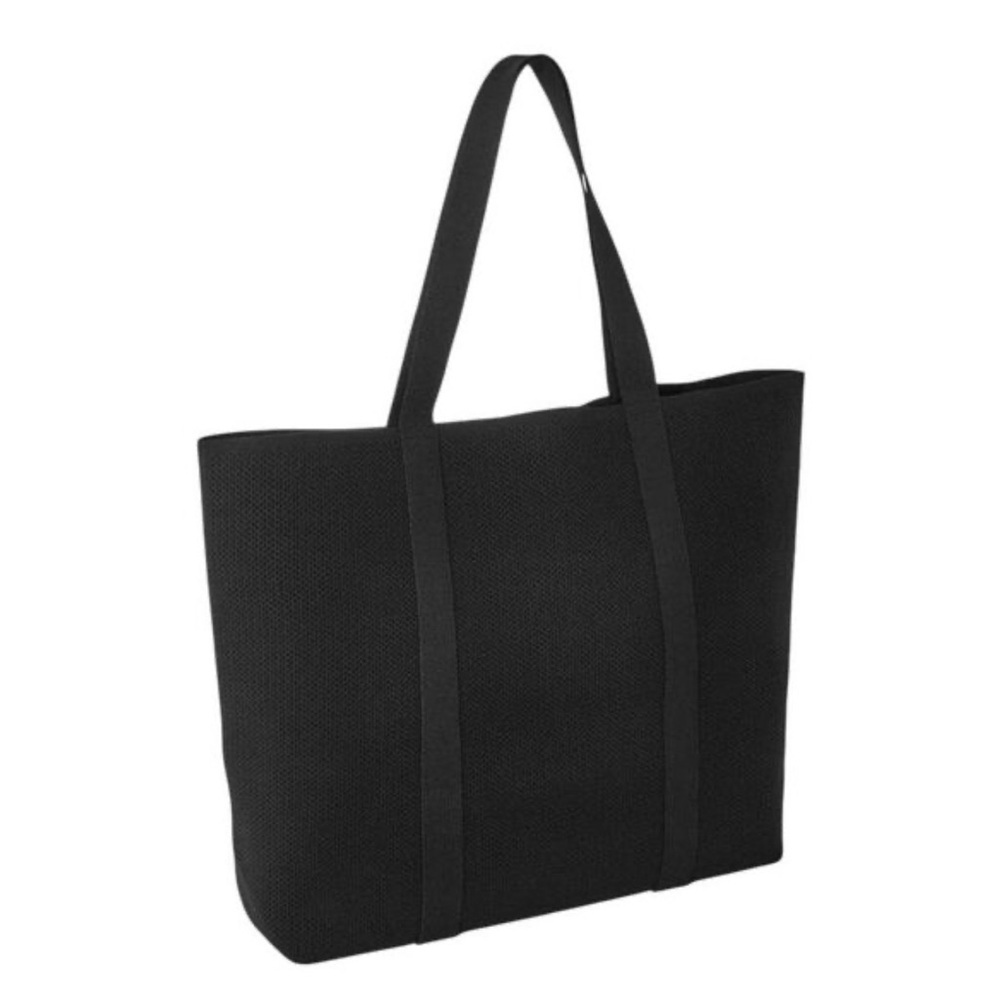 A New Day Engineered Knit Tote Handbag Carryall Black